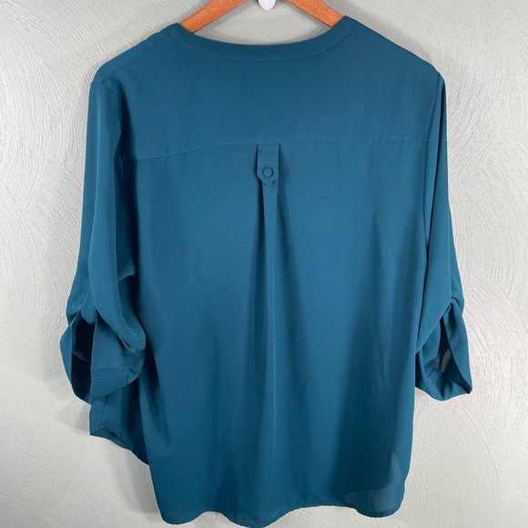 Torrid Teal Blouse - Picture 4 of 10